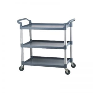 Τροχήλατο καρότσι αλουμινίου με 3 πλαστικά ράφια 107x50