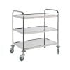 Τροχήλατο καρότσι ανοξείδωτο με 3 ράφια 86x54x94 cm