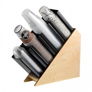 Θήκη ποτηριών με ξύλινη βάση 4 θέσεων