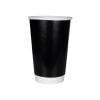 Χάρτινο ποτήρι μαύρο 16oz - διπλό τοίχωμα