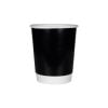Χάρτινο ποτήρι μαύρο 8oz - διπλό τοίχωμα