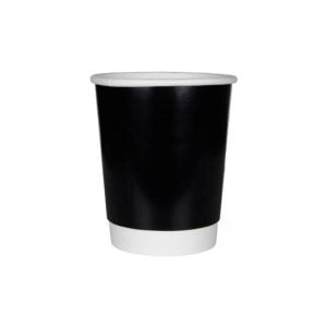 Χάρτινο ποτήρι μαύρο 8oz - διπλό τοίχωμα