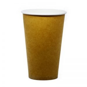 Χάρτινο ποτήρι μιας χρήσης καφέ craft 16 oz (μονό τόιχωμα)