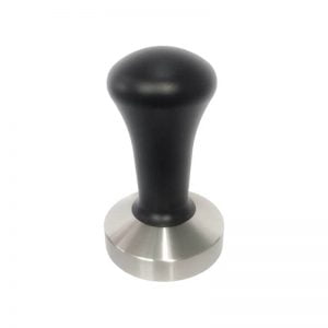 Μαύρο πατητήρι καφέ με ξύλινη λαβή - coffee tamper