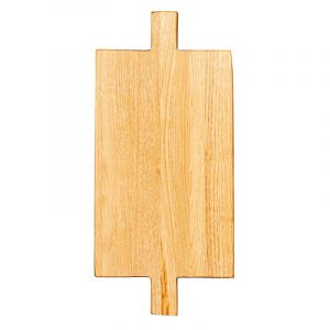 Πιατέλα ορεκτικών από ξύλο καστανιάς με λαβές 50x25x1.9cm