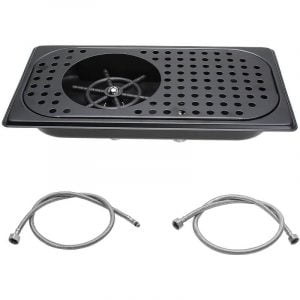 Rinser - Pitcher ποτηριών μαύρο GN 1-3 χωνευτό με σχάρα στραγγίσματος