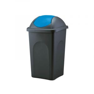 Κάδος με μπλε αιωρούμενο καπάκι 30lit 26x34x50cm