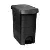 Κάδος με πεντάλ και αιωρούμενο καπάκι πλαστικός μαύρος 60lit 51x32x58cm