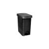 Κάδος με πεντάλ και αιωρούμενο καπάκι πλαστικός μαύρος 9lit 27x18x31,5cm
