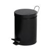 Κάδος πεντάλ μαύρος 12lit Ø24,5x35,5cm με εσωτερικό πλαστικό κάδο
