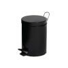 Κάδος πεντάλ μαύρος 5lit Ø20,5x28cm με εσωτερικό πλαστικό κάδο