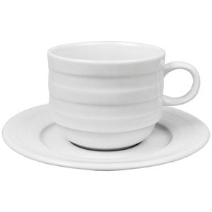 Gural Porselen φλιτζάνι στοιβαζόμενο με πιατάκι Lizbon 9cl