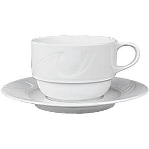 Gural Porselen φλιτζάνι στοιβαζόμενο με πιατάκι Karizma 9cl