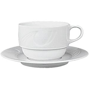 Gural Porselen φλιτζάνι στοιβαζόμενο με πιατάκι 23cl Karizma