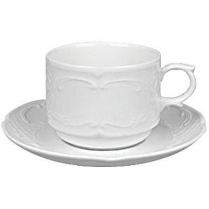 Güral Porselen φλιτζάνι με πιατάκι Flora 12 cl