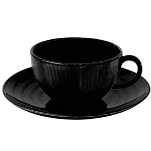 Gural Porselen πιατάκι καφέ Bordum matt black 23cm