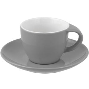 Φλιτζάνι espresso με πιατάκι γκρι 8cl