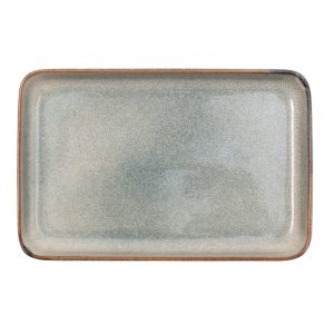 Πιατέλα ορθογώνια slim Grain reactive glaze 28cm x 14cm