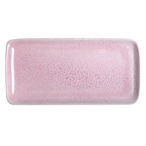 Πιατέλα ορθογώνια slim Pink reactive glaze 28cm x 14cm
