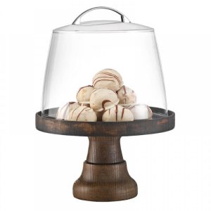 Cake Stand ξύλο σημύδας Wenge Ø25cm x 12cm