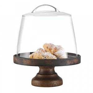 Cake Stand ξύλο σημύδας Wenge Ø25cm x 8cm