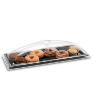 Κιτ πιατέλα & καπάκι Plexiglass μαύρο 21cm x 58cm