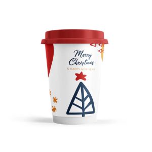 Χάρτινο ποτήρι διπλότοιχο "XMAS DESERT" 14oz/330ml