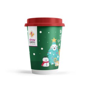 Χάρτινο ποτήρι διπλότοιχο "XMAS WOOF" 14oz/330ml
